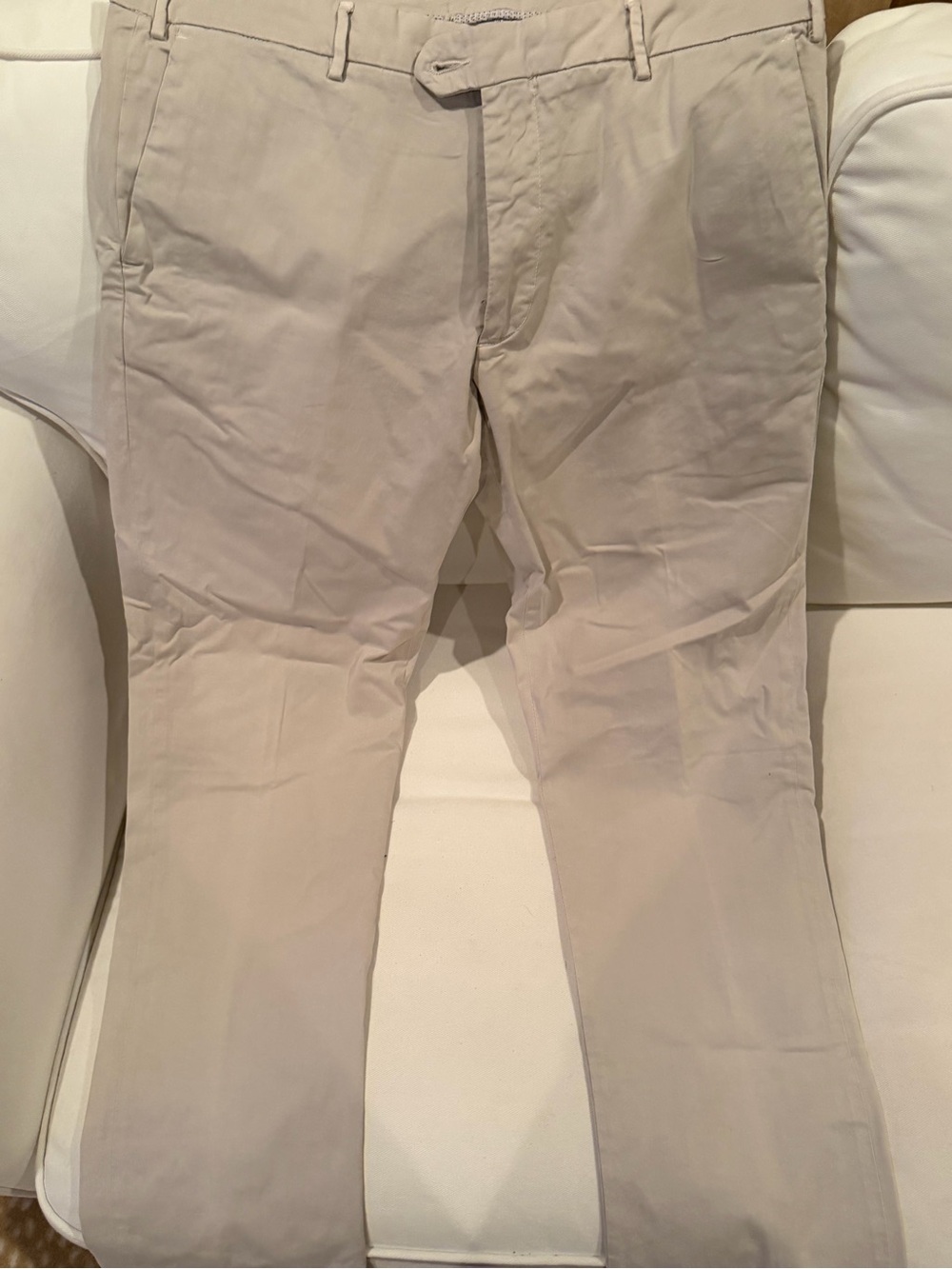Peter Millar Crown Crafted 38 Slim Khaki Chinos in Light Tan